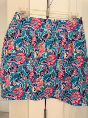 Profile By Gottex SMALL Golf tennis, pickleball BNT Teal Pink Paisley Mini Skirt